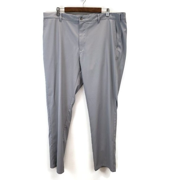 Mizzen Maine Mens Athletic Baron Chino Pants Size 40x32 Gray Tapered Flat Front - Picture 1 of 10